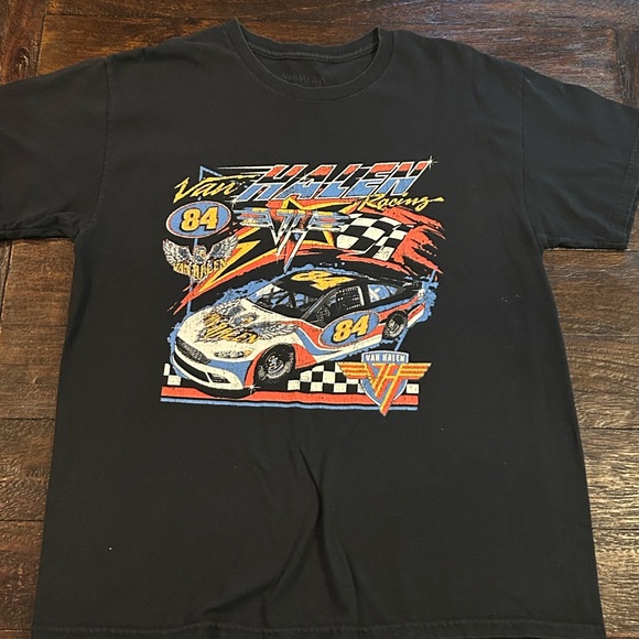 Van Heusen Other - Vintage Style Van Halen Racing Black Tee